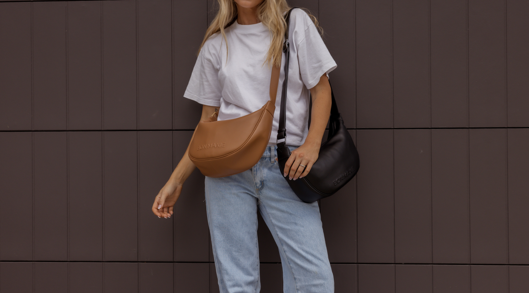 1 Slouchy Crescent Bag, 4 Outfits for Travel, Weekends + Wherever