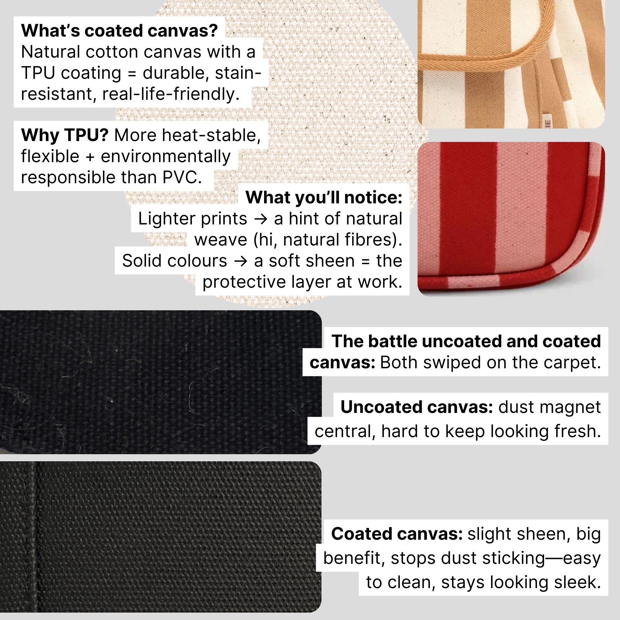 Bon Voyage Weekender Bag in signature coated canvas + leather -- Tan