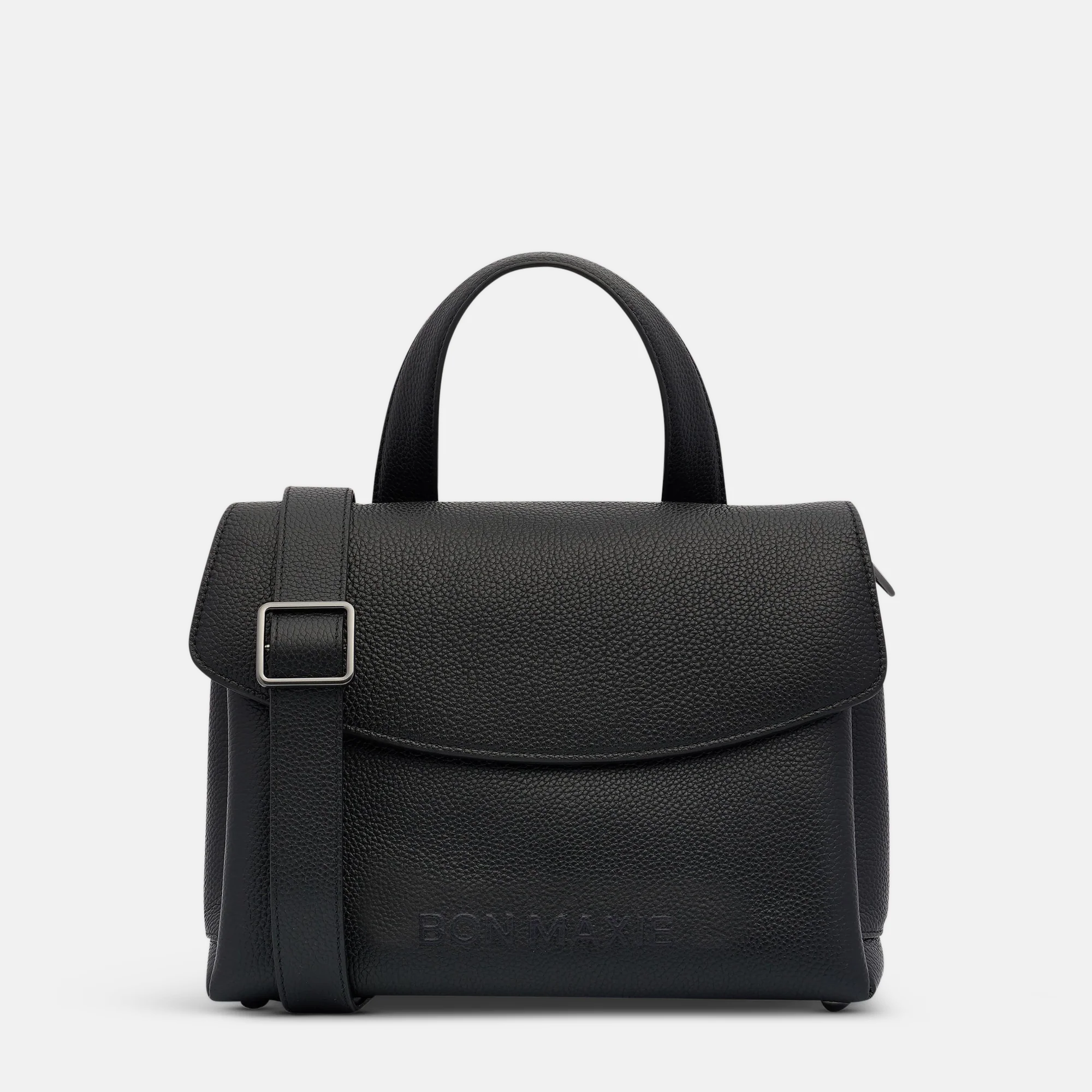Tryhard Crossbody Bag in pebbled leather -- Black