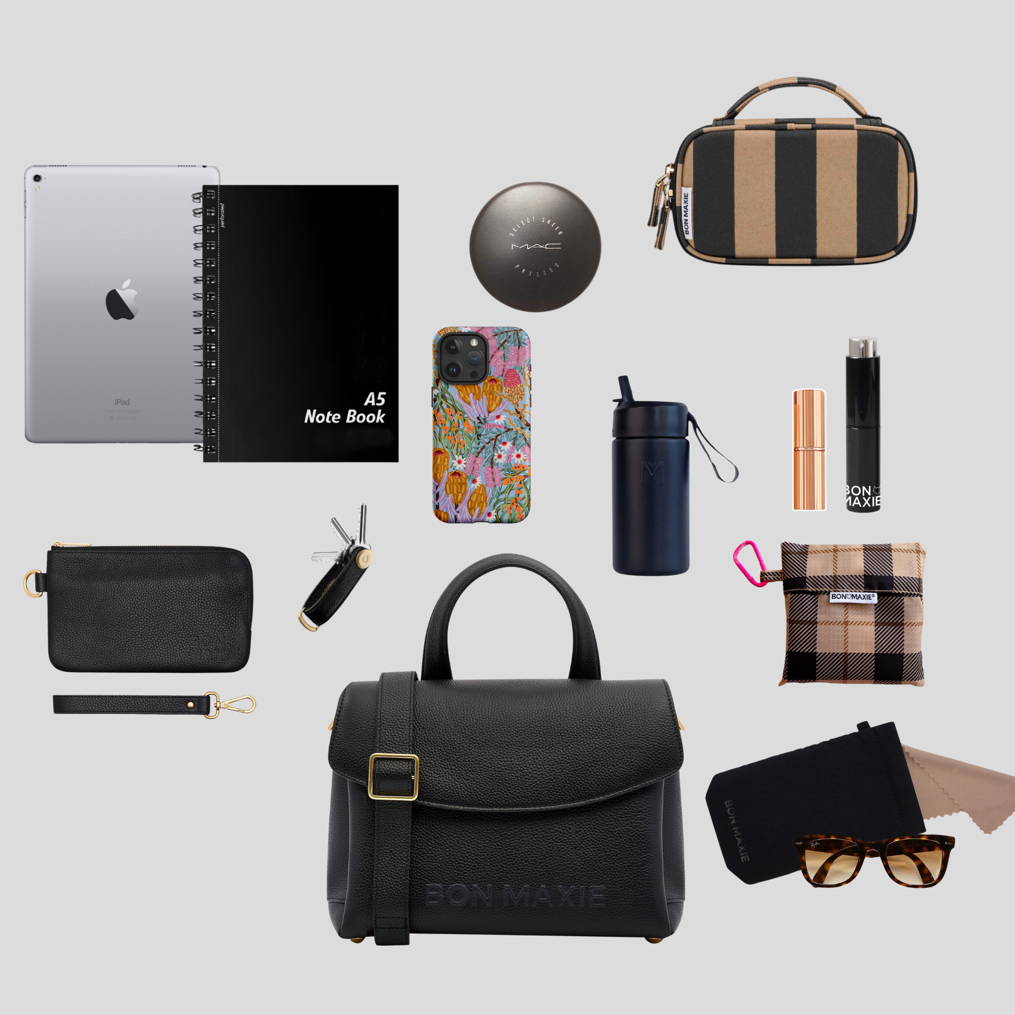 Tryhard Crossbody Bag in pebbled leather -- Tan