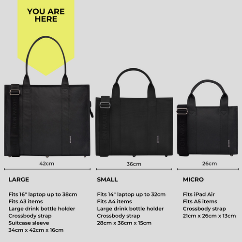 Large Structured Tote Bag in jute canvas with leather -- Black