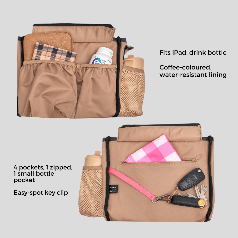 Micro Bon Vivant Structured Tote Bag - Neon Pink Gingham Tote Bag