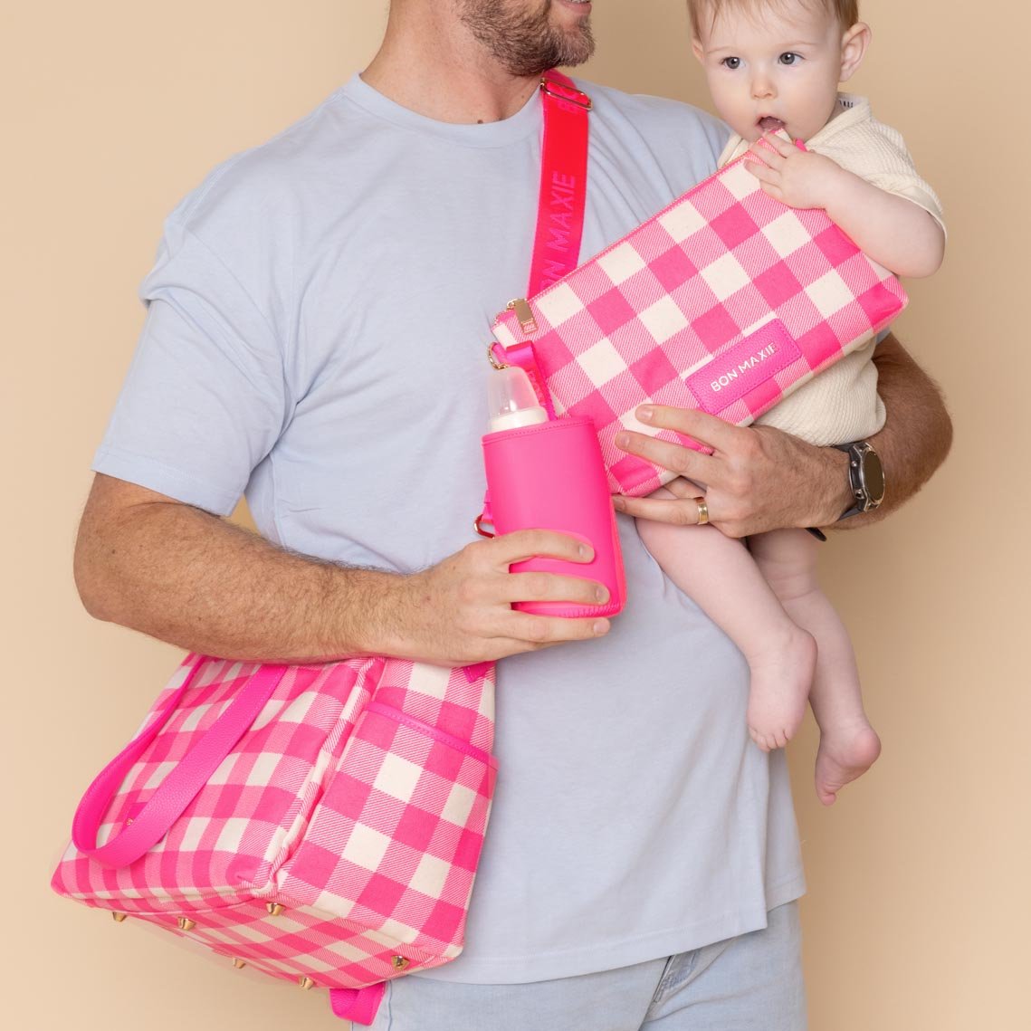 Neoprene Bottle Insulator Pocket Insert - Neon Pink Baby Accessories NEON PINK