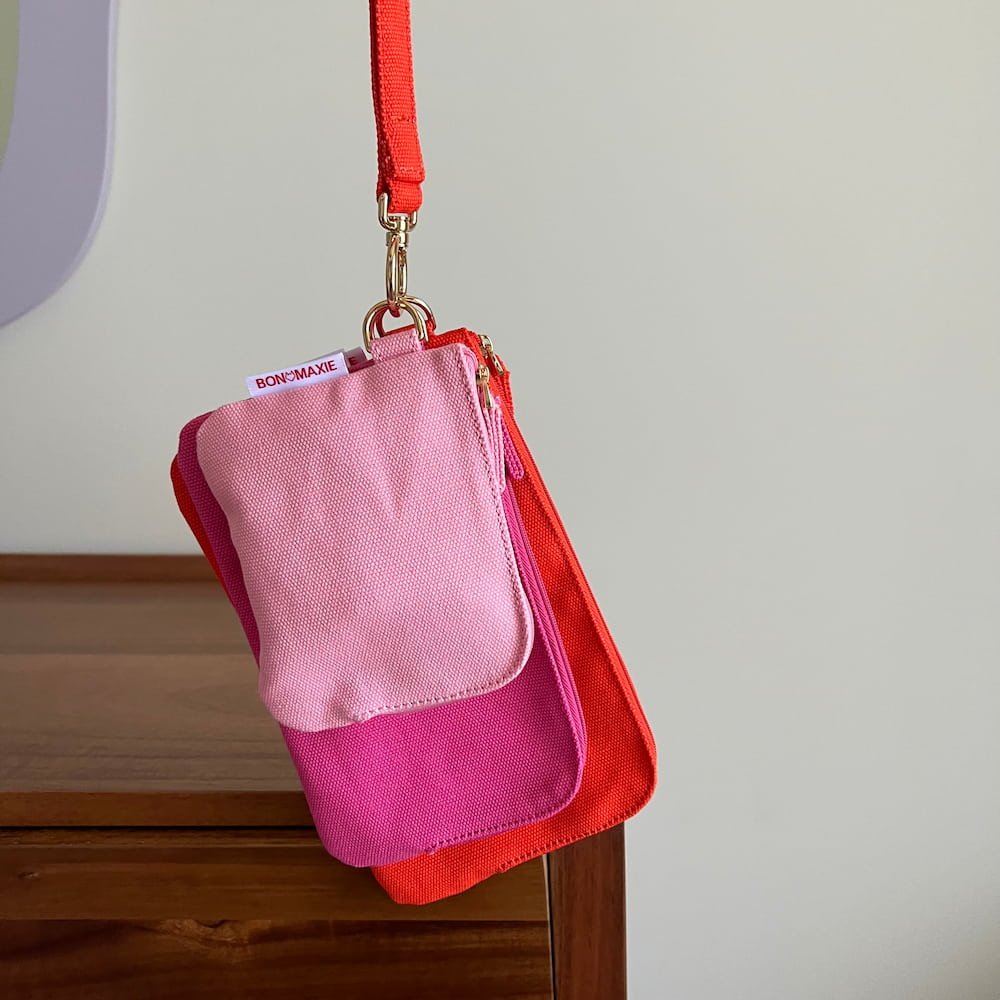 Bag Buddies Organiser Pouch Set - Pink Ombre Handy Pouches + Cases