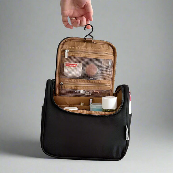Bon Voyage Travel Toiletry Bag in Black Cosmetic Vanity Case BON MAXIE