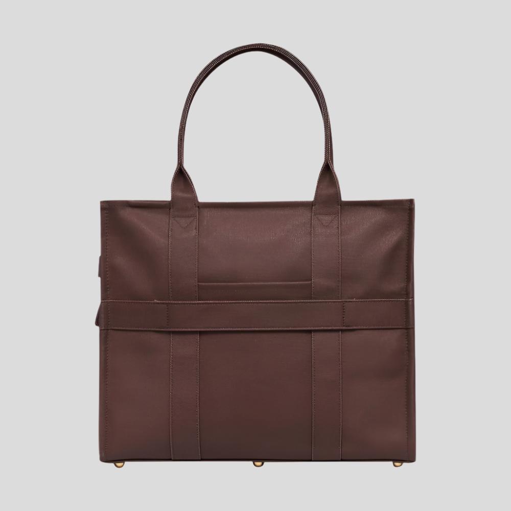 Large Bon Vivant Structured Tote Bag - Chocolate Bags
