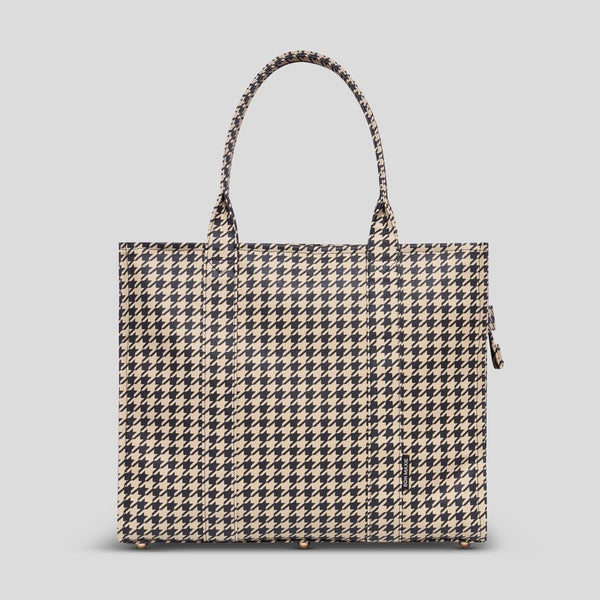Banana Houndstooth Large Tote Bag main image 0