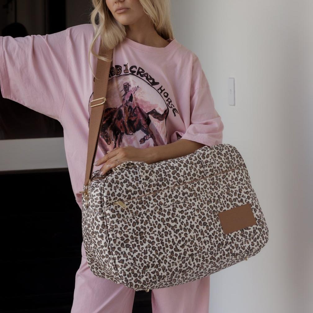 Bon Voyage Weekender Bag - Leopard Weekender Bag