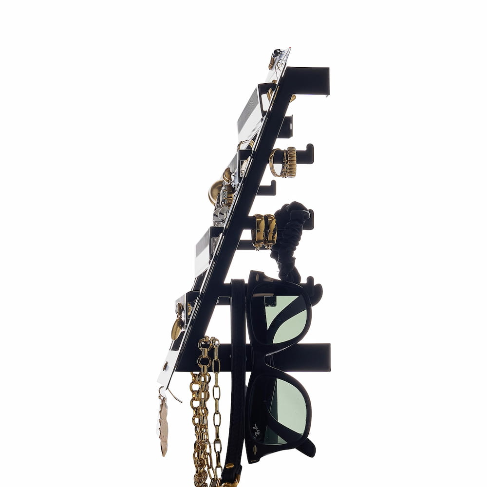 Metal Easy - Drop Jewellery Stand/Hanger - Black Earring Holders SEMI - MATTE BLACK