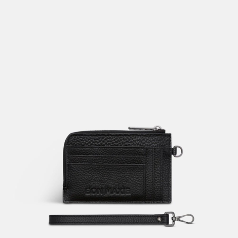 Mini Wallet - Pebbled Leather - Black
