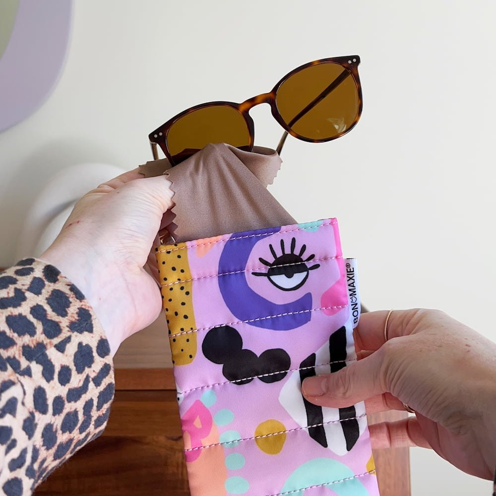 Easy - Squeezy Glasses Case - Eye Love Purple Glasses Case