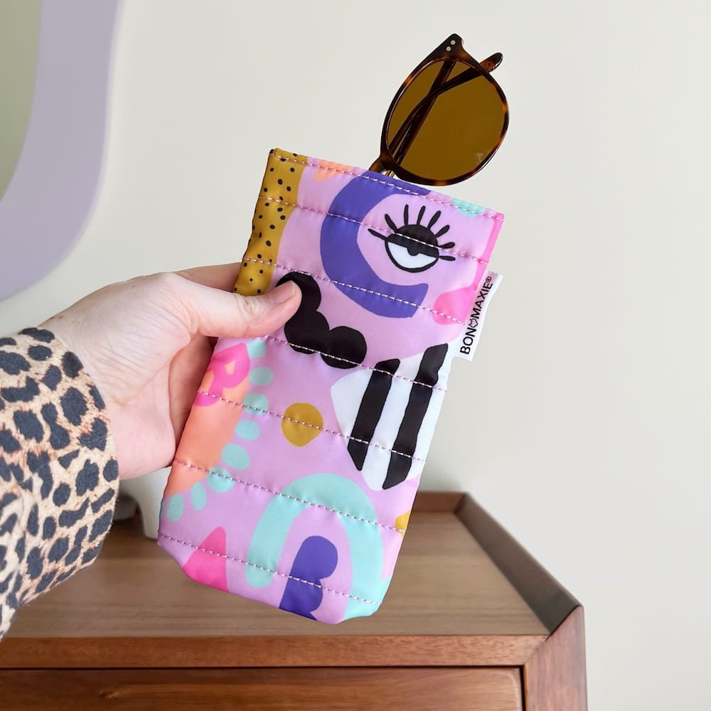 Easy - Squeezy Glasses Case - Eye Love Purple Glasses Case