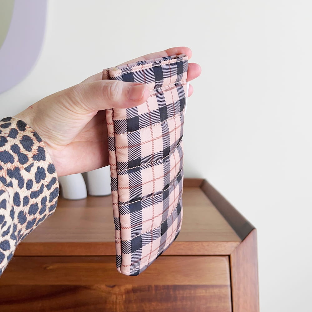 Easy - Squeezy Glasses Case - Tan Tartan Glasses Case