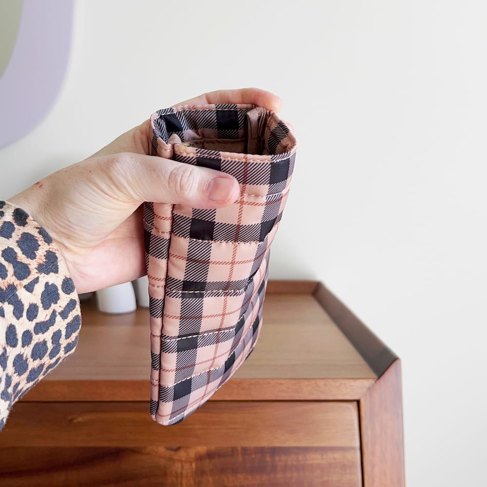 Easy - Squeezy Glasses Case - Tan Tartan Glasses Case