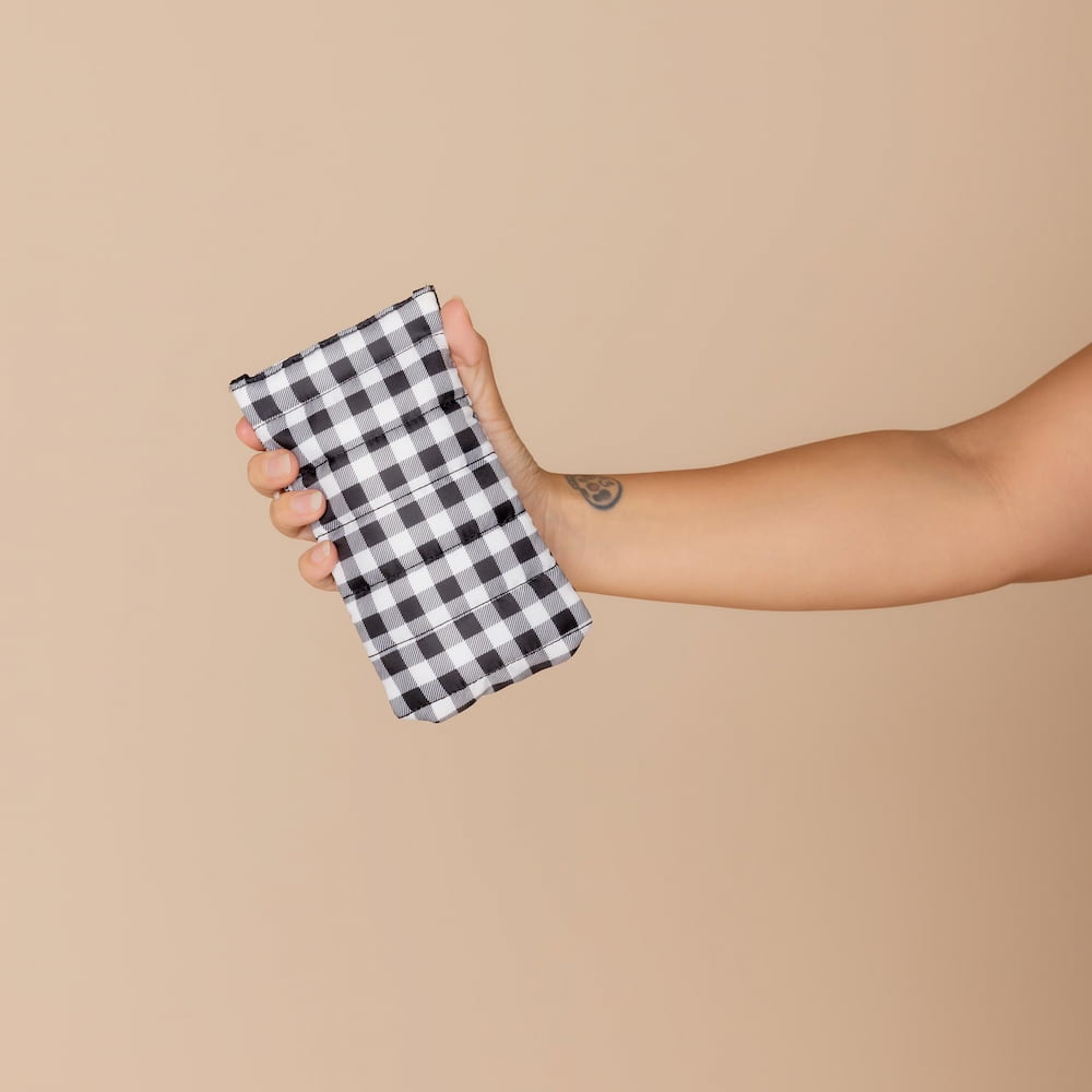 Easy - Squeezy Glasses Case - Black Gingham Glasses Case