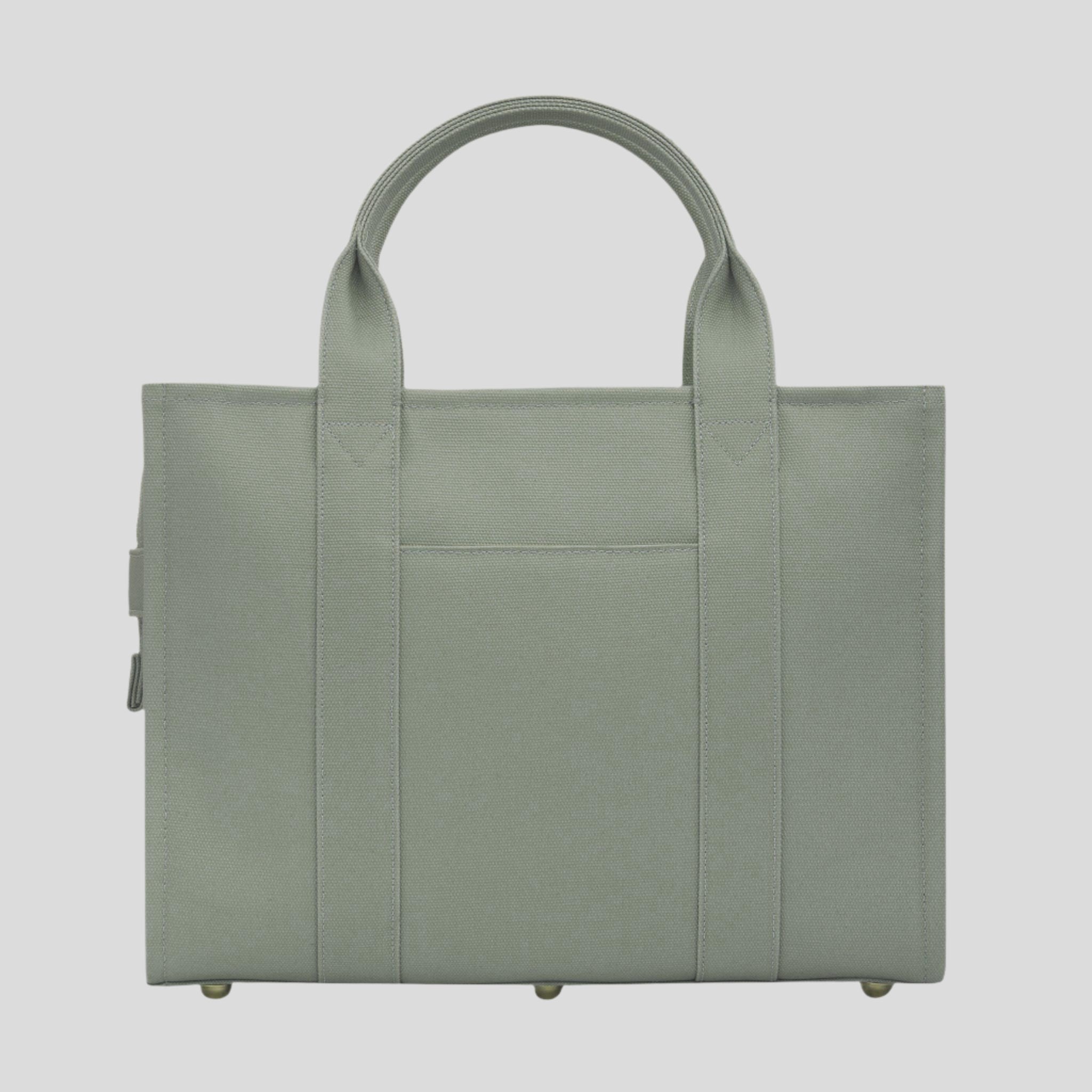 Small Structured Tote Bag in signature coated canvas -- Sage