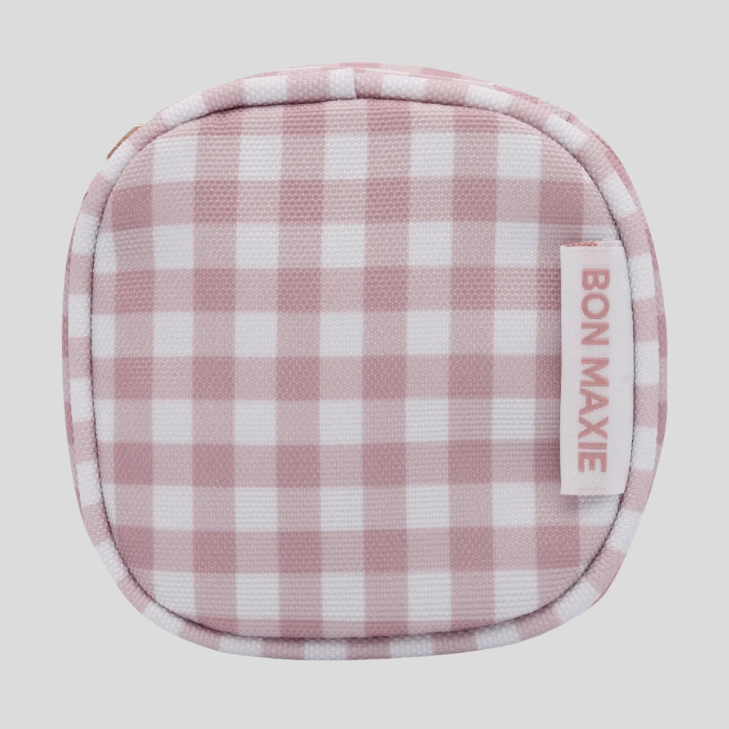 Travel Jewellery Case -- Milk Tea Gingham