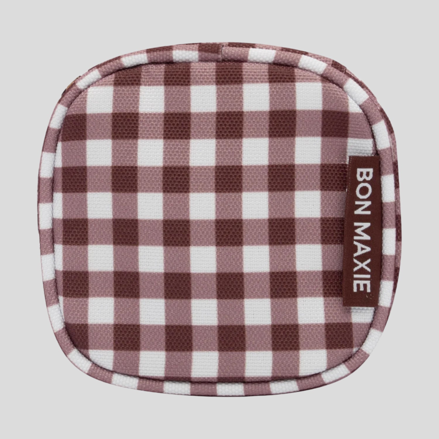 Travel Jewellery Case -- Chocolate Gingham