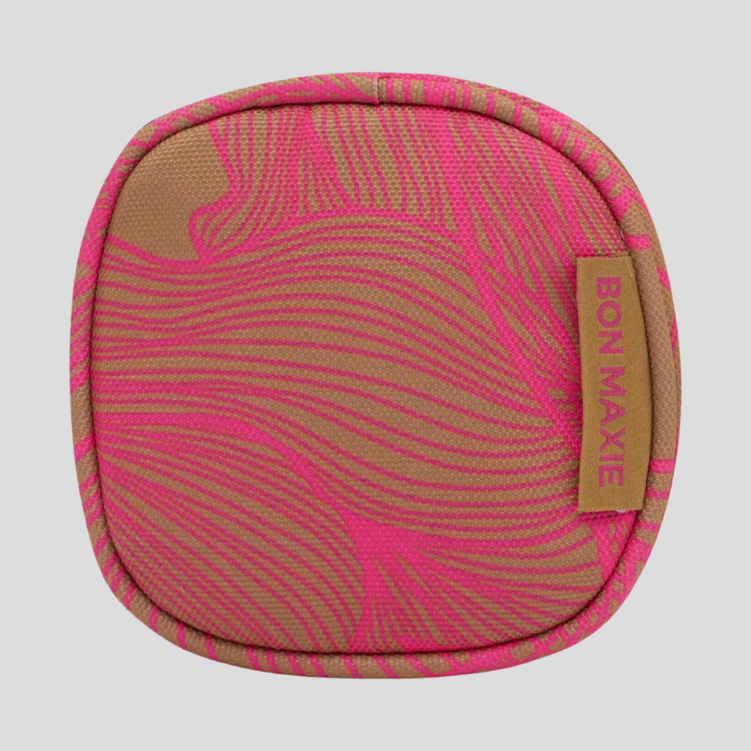 Travel Jewellery Case -- Neon Pink Tan Floral