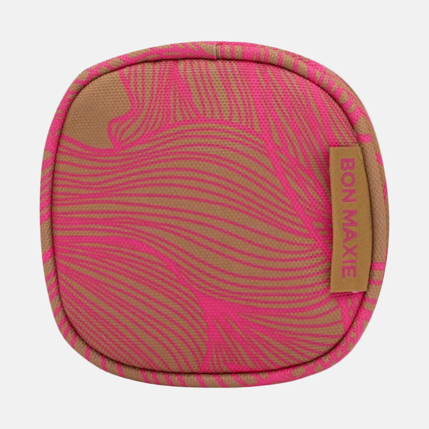 Travel Jewellery Case -- Neon Pink Tan Floral