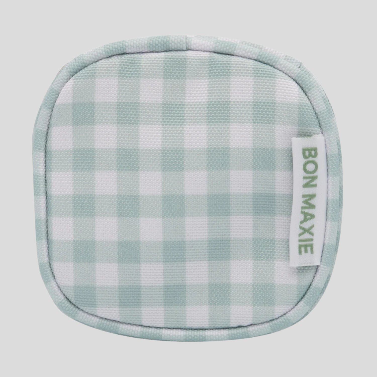 Travel Jewellery Case -- Sage Gingham