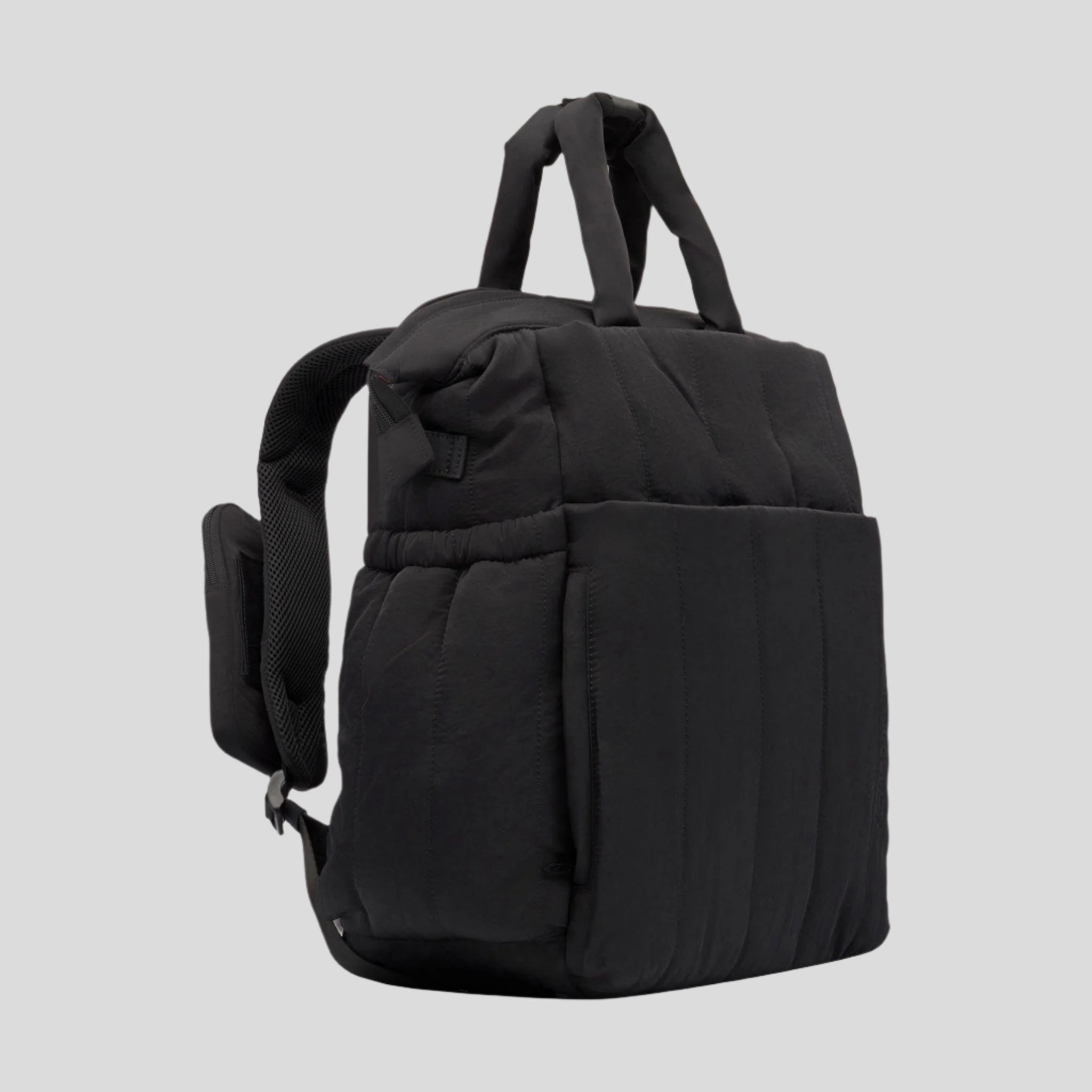 Cloudpack™ Backpack + Phone Pouch/Wet Bag Set in water-resistant nylon -- Black