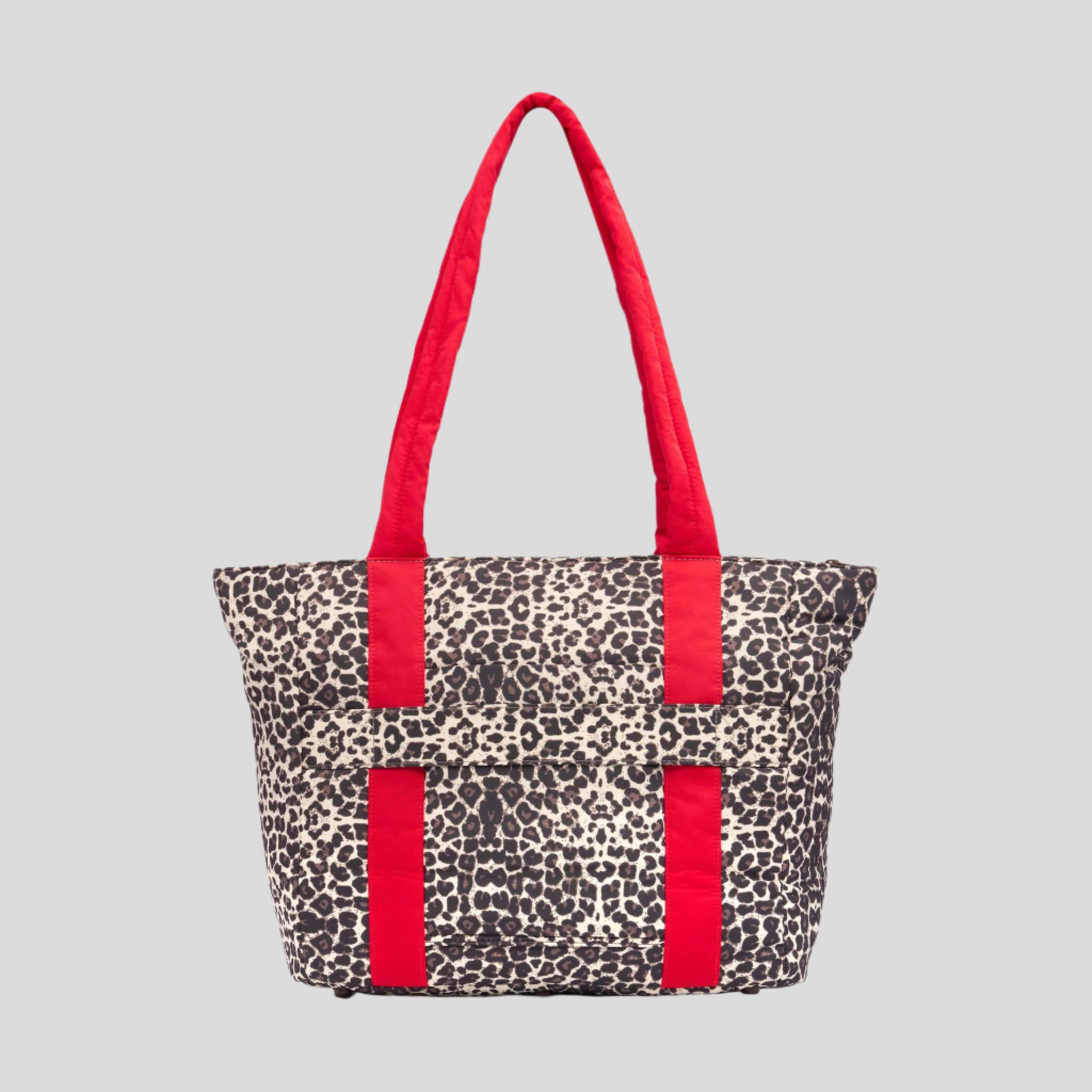 Everyday Tote Bag -- Red/Leopard