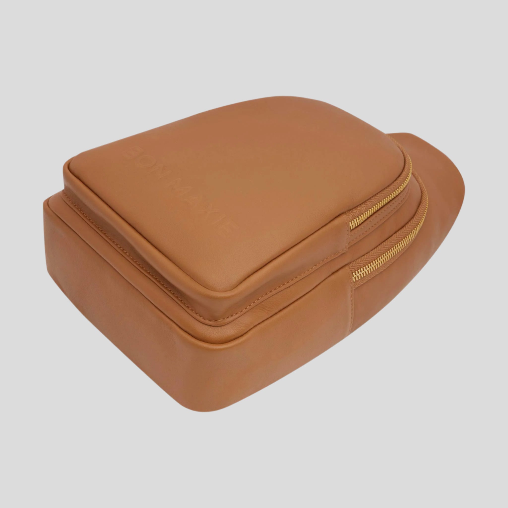 Multi-Wear Crossbody Sling Bag in full-grain pebbled leather -- Tan