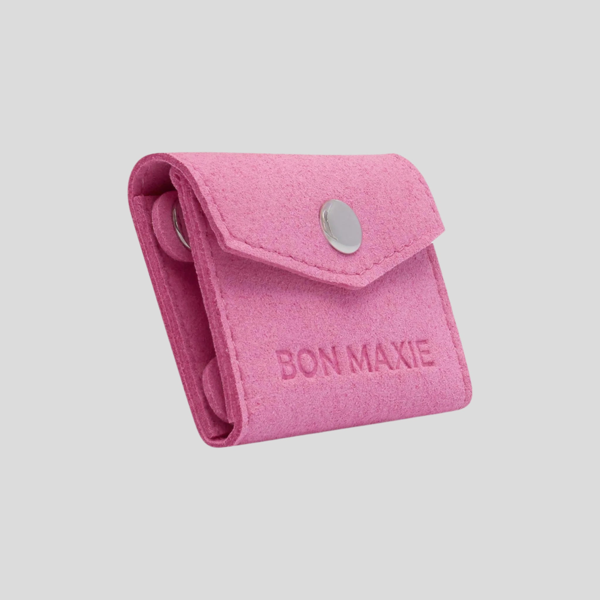 Mini Jewellery Case in microsuede -- Dark Pink