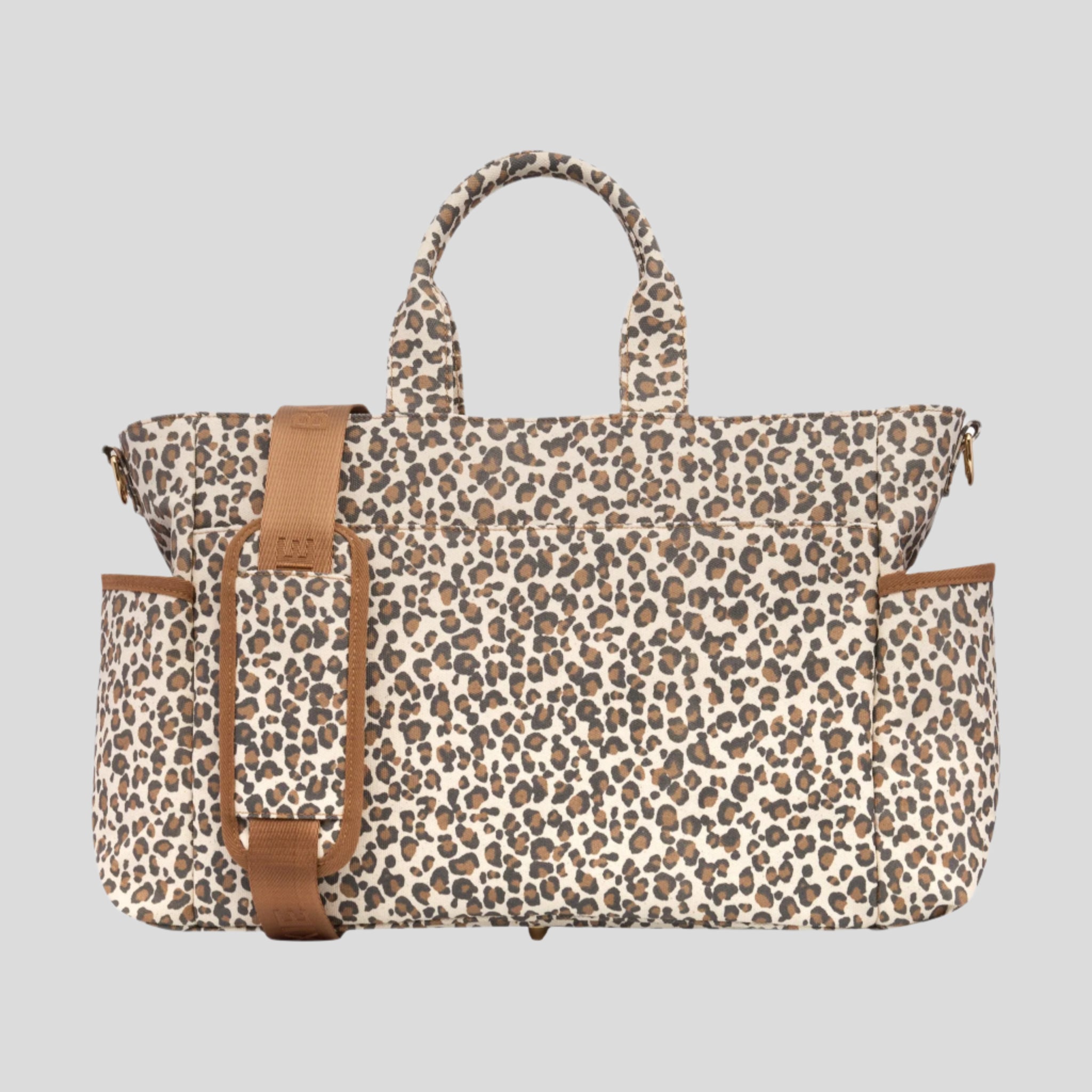 Multi-Pocket Tote Bag in signature coated canvas -- Leopard