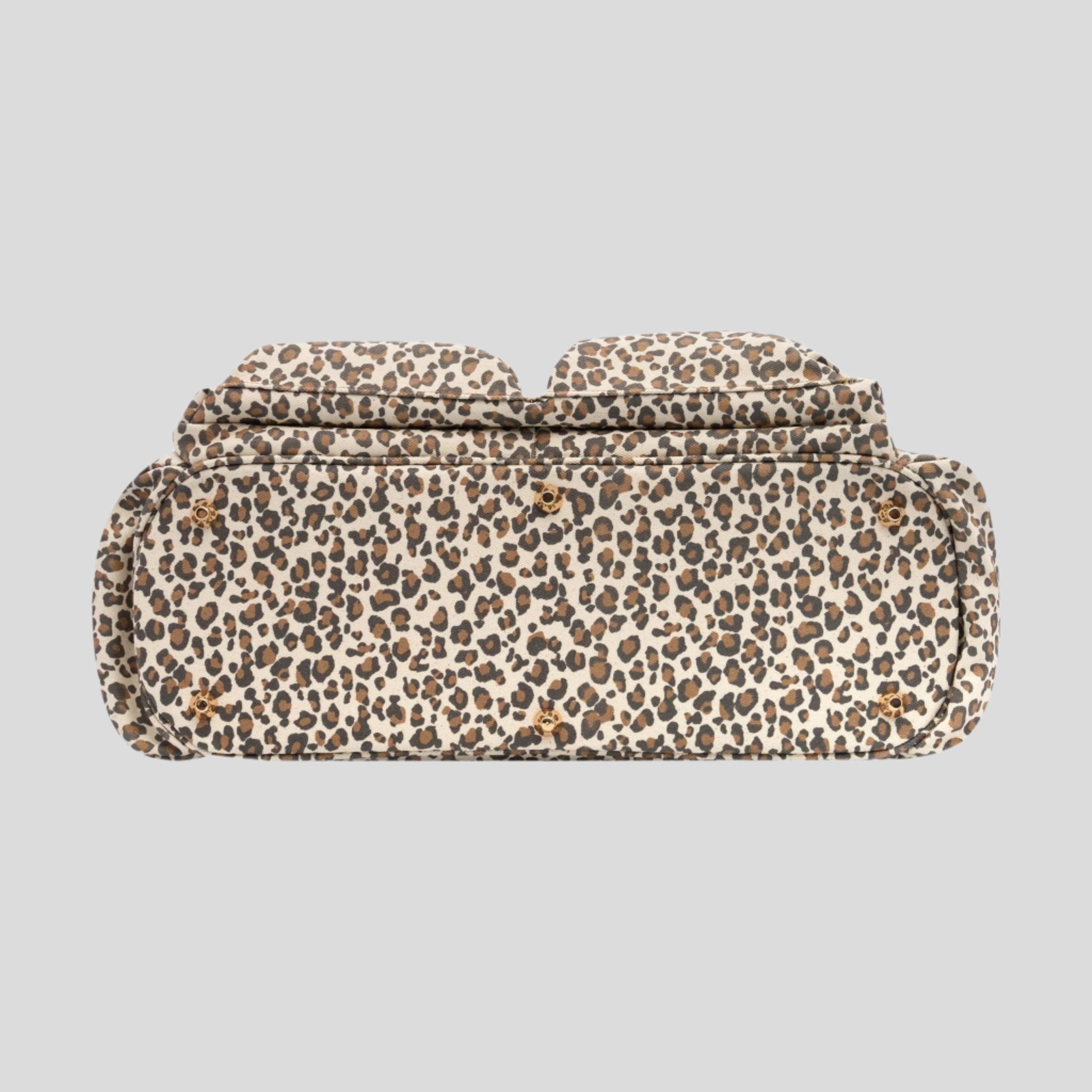 Multi-Pocket Tote Bag in signature coated canvas -- Leopard