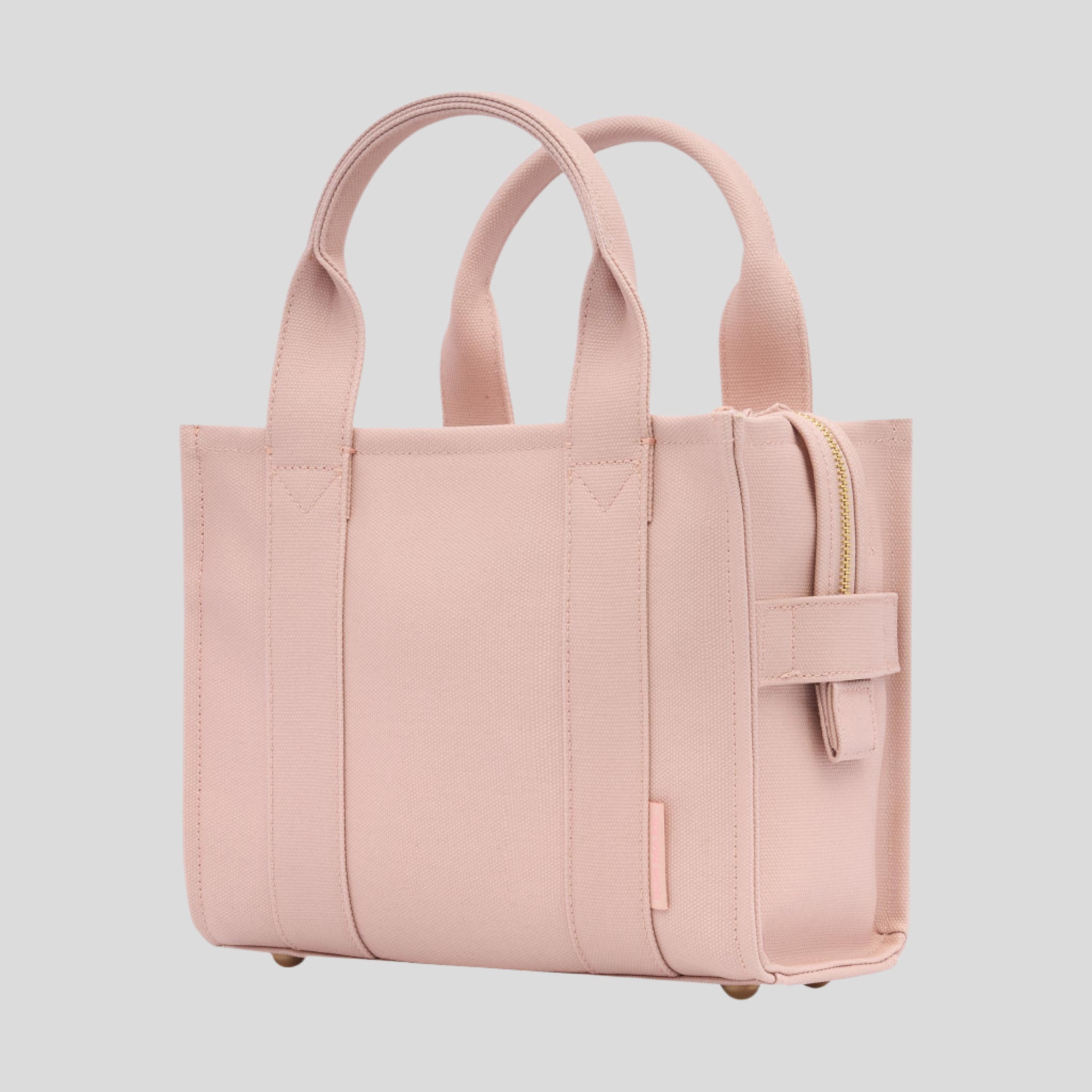 Micro Structured Tote Bag in signature coated canvas -- Milk Tea