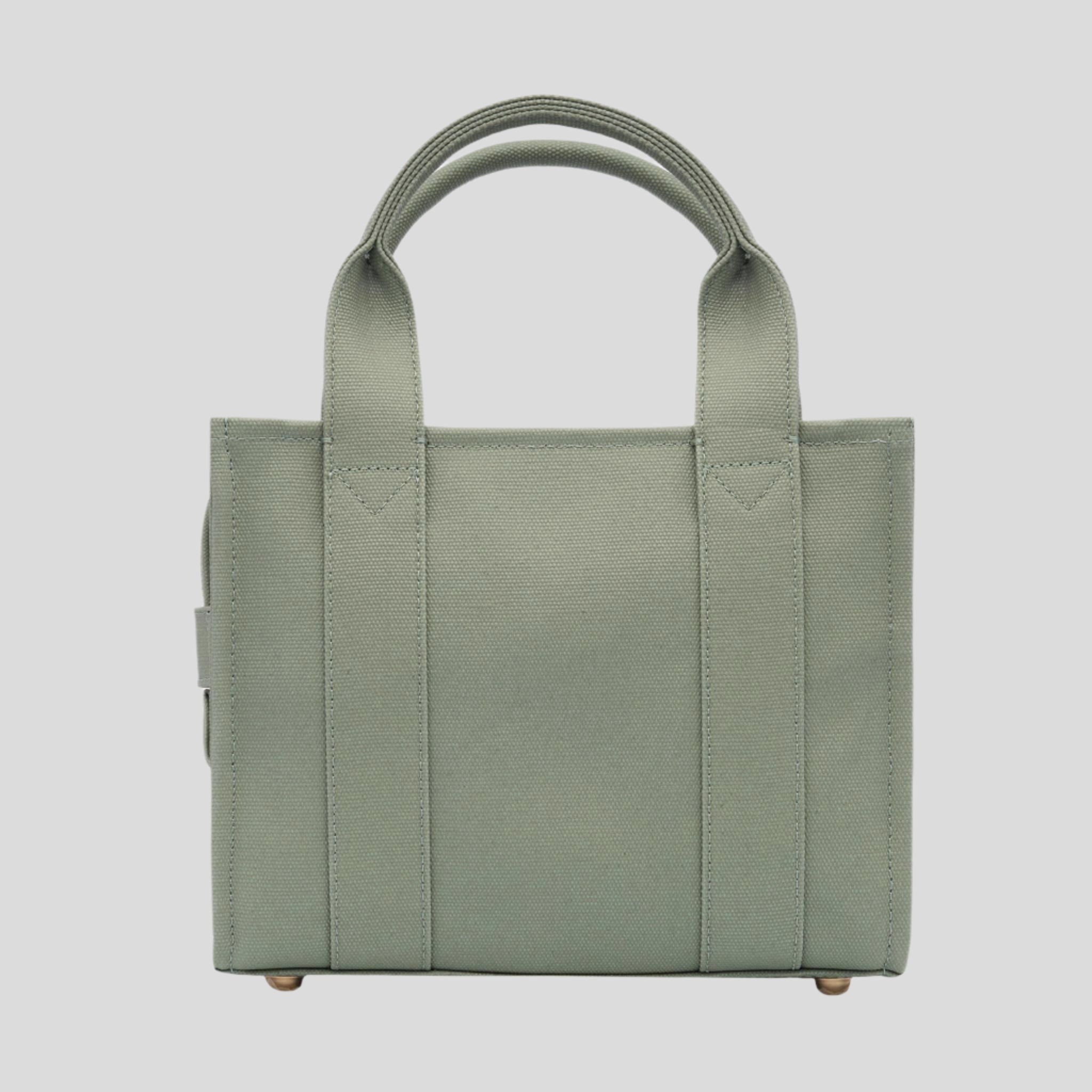 Micro Structured Tote Bag in signature coated canvas -- Sage