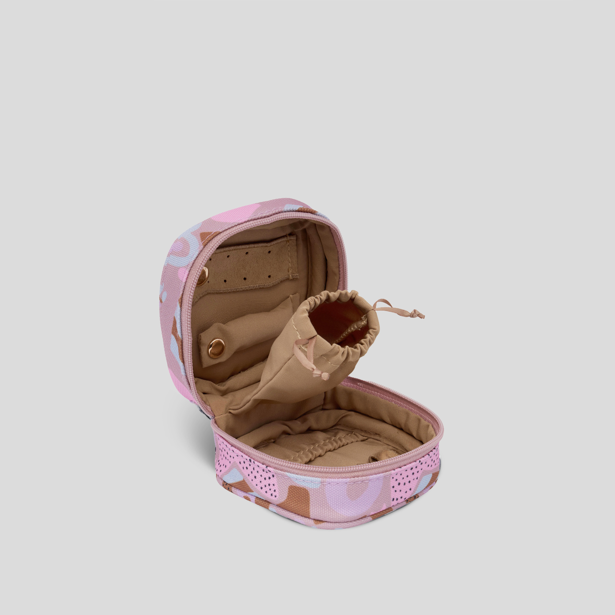 Travel Jewellery Case -- Eye Love Dusty Rose