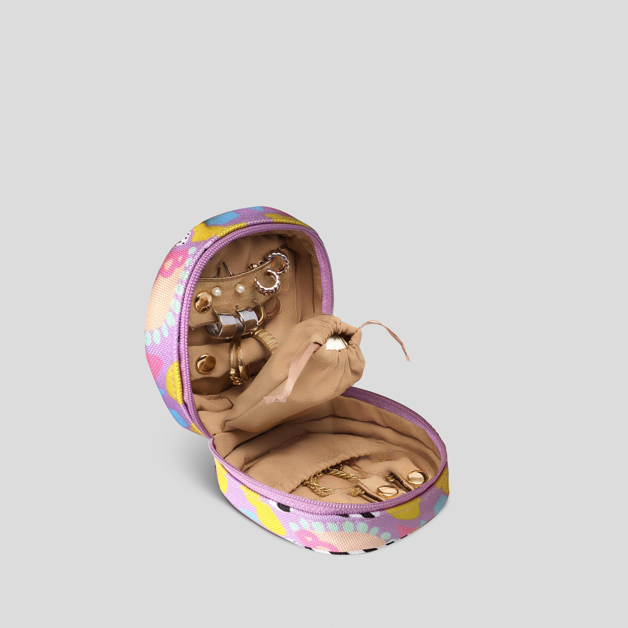 Travel Jewellery Case -- Eye Love Purple