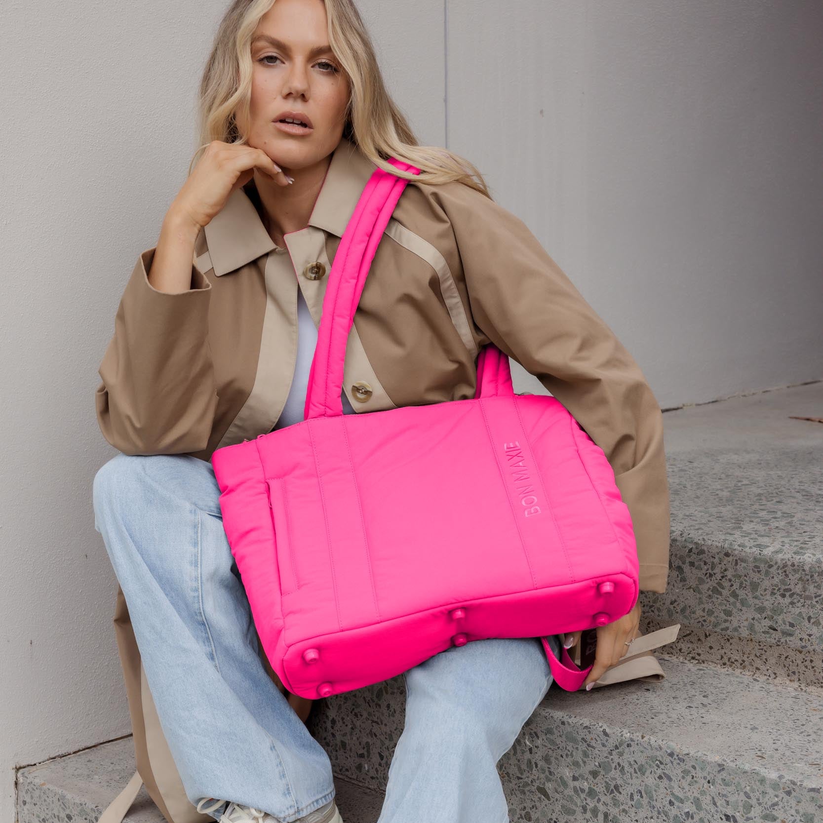 Everyday Tote Bag -- Neon Pink