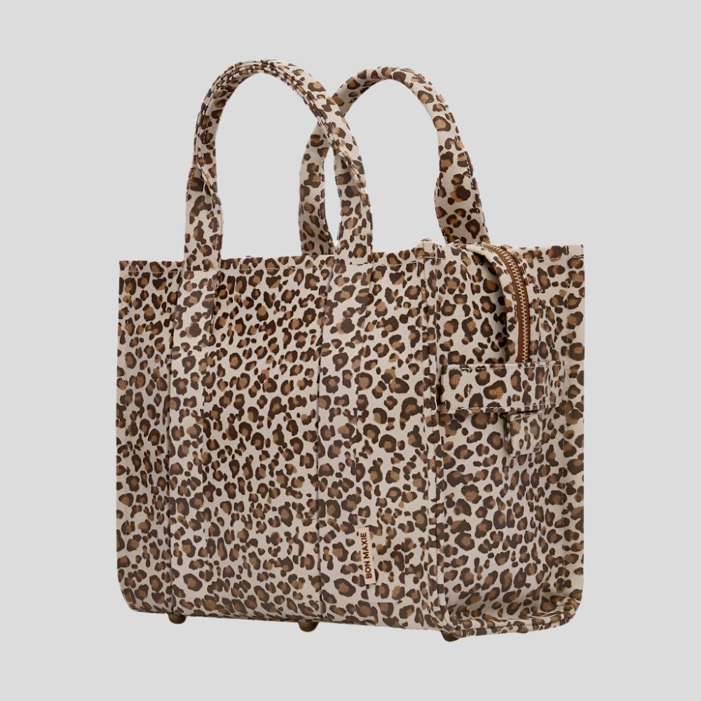 Mini Bon Vivant Structured Tote Bag 2.0 - Leopard/Tan Bags