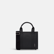 Micro Structured Tote Bag in signature coated canvas -- Black
