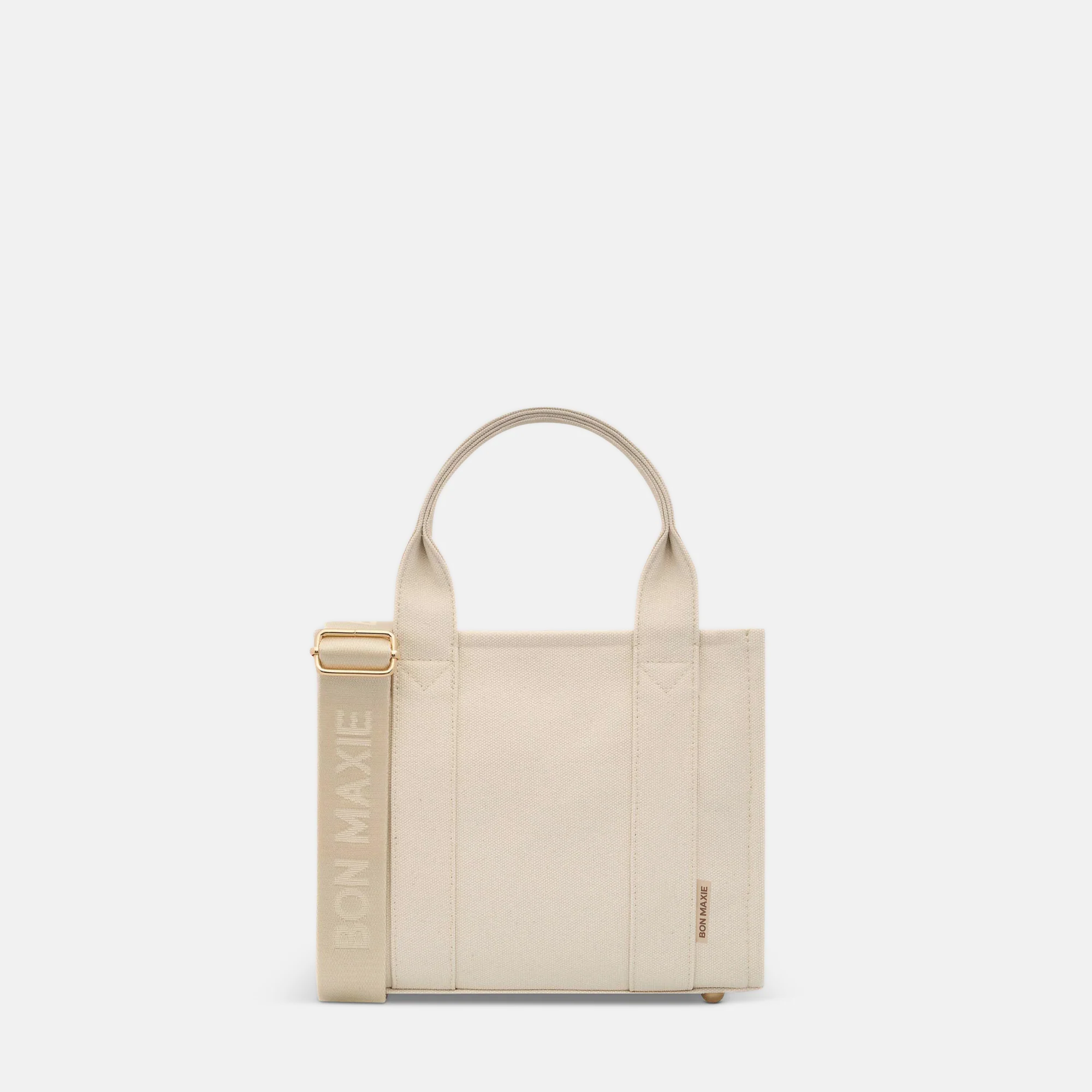 Micro Structured Tote Bag in signature coated canvas -- Natural