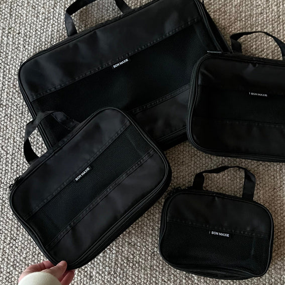 Space-Saving Compression Packing Cube Set of 4 -- Black