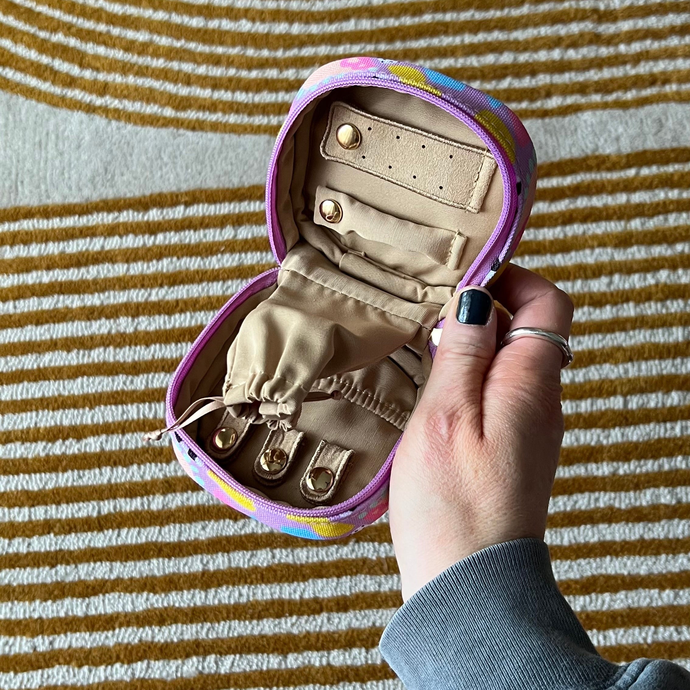 Travel Jewellery Case -- Eye Love Purple