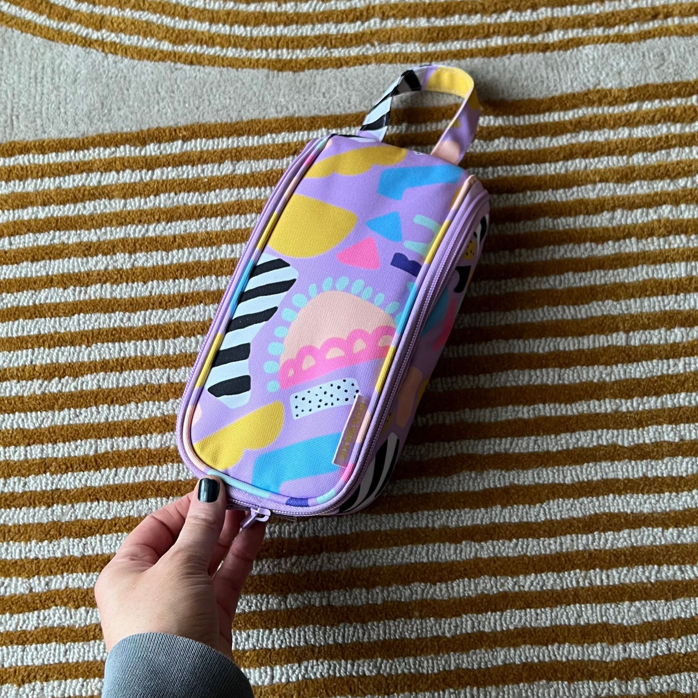 Slimline Washable Hanging Toiletry Bag -- Eye Love Purple