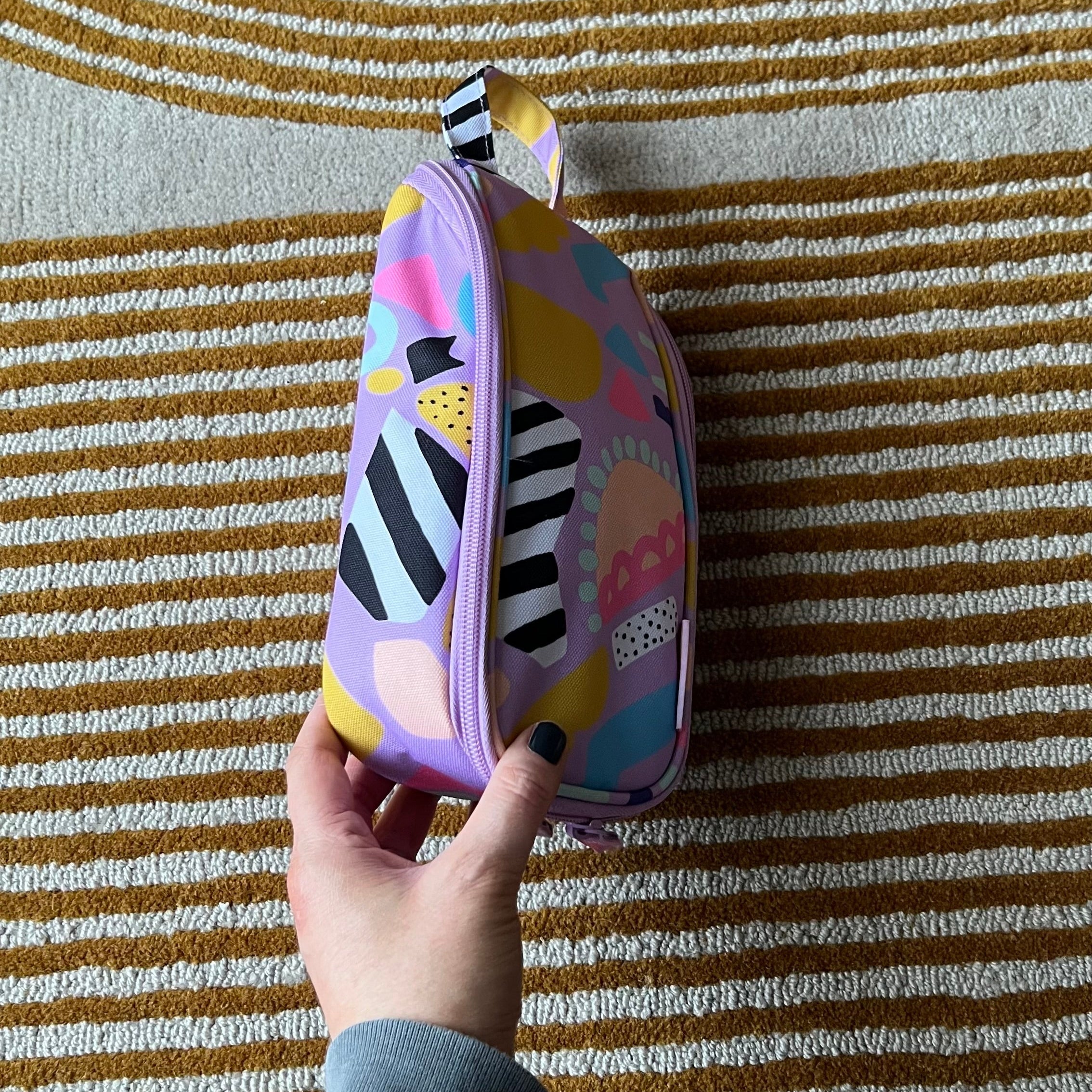 Slimline Washable Hanging Toiletry Bag -- Eye Love Purple