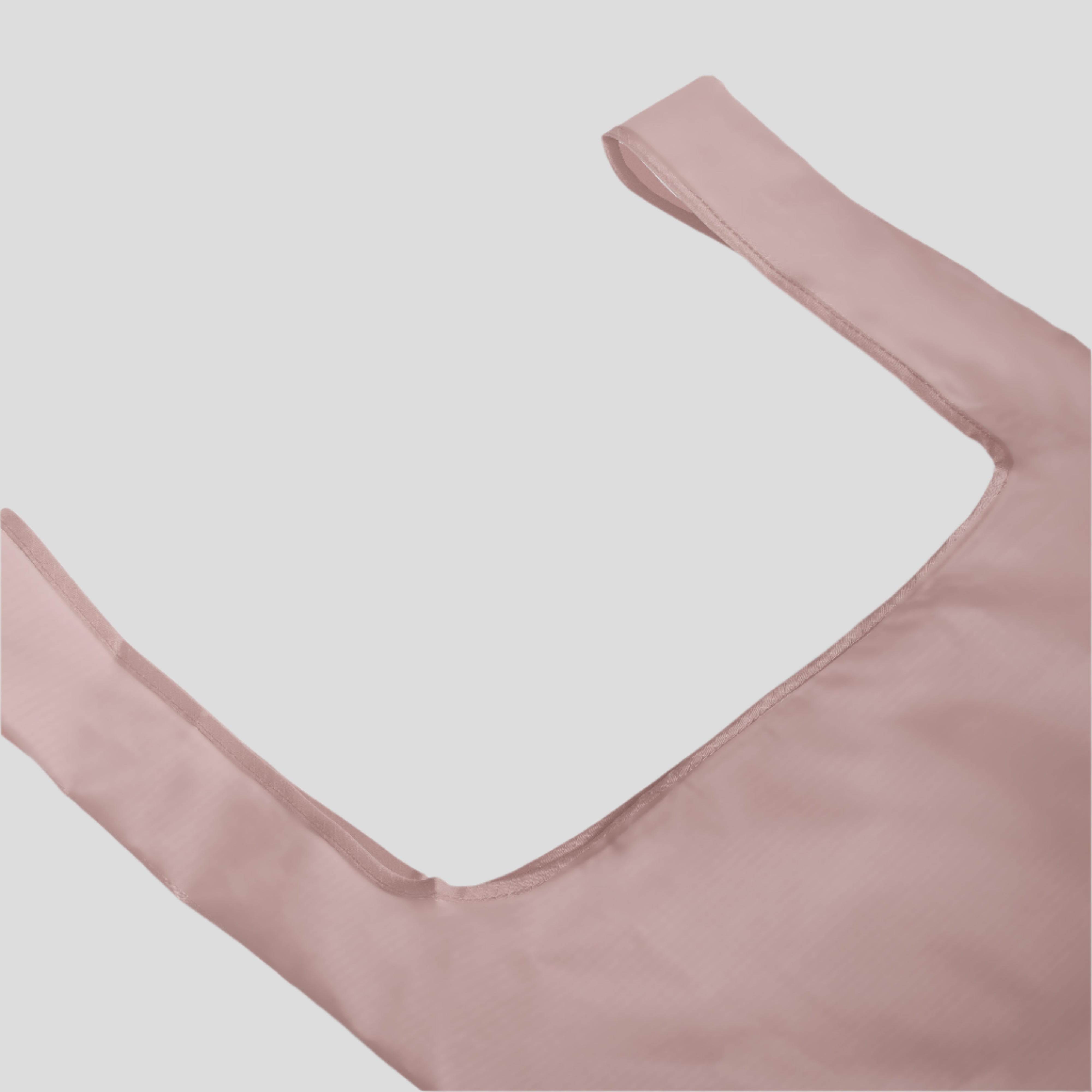 Reusable Shopping Bag with pouch in washable nylon - 2 Sizes -- Milk Tea