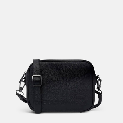 Sidekick Crossbody Bag - Pebbled Leather - Black