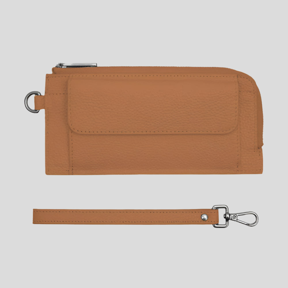 Everyday Slimline Wallet - Tan Wallets Brushed Gold
