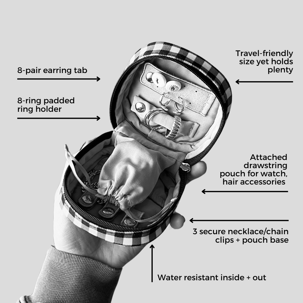 Travel Jewellery Case -- Tartan