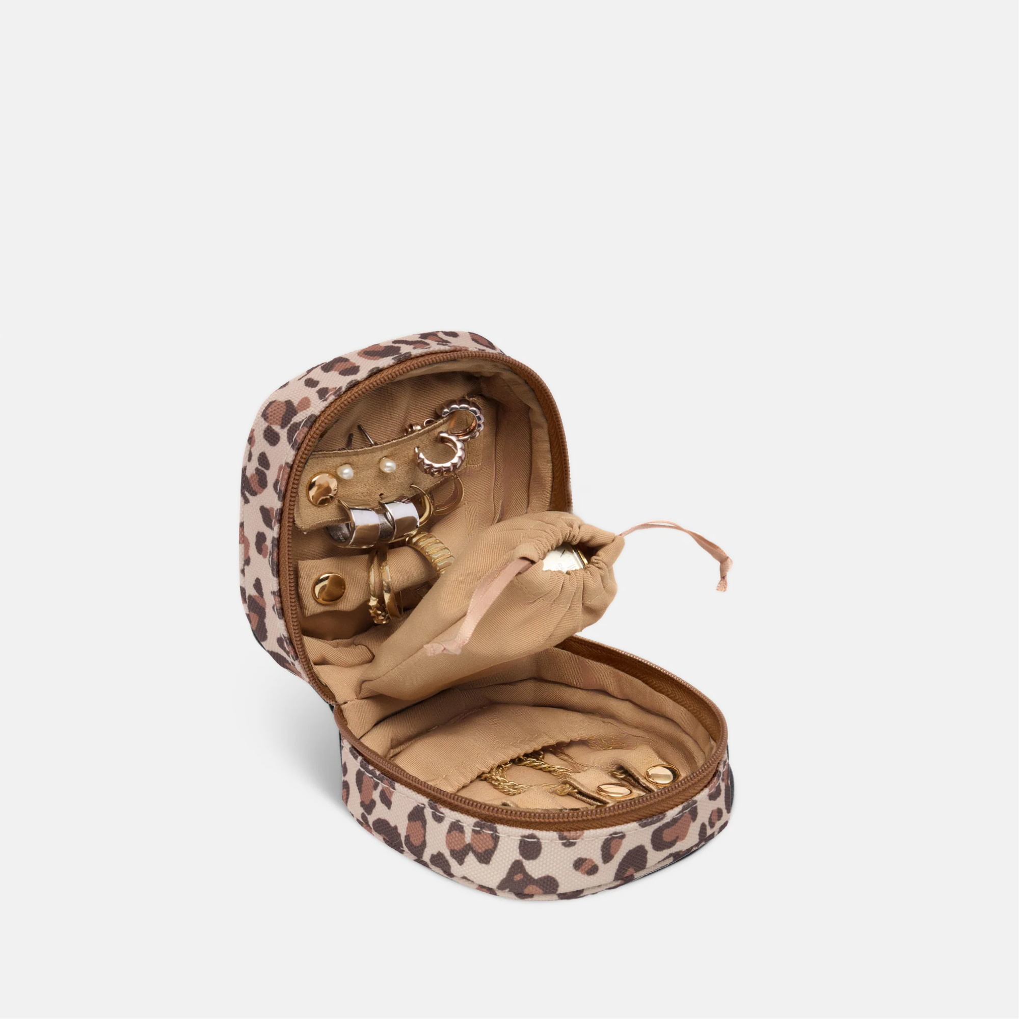 Travel Jewellery Case -- Leopard