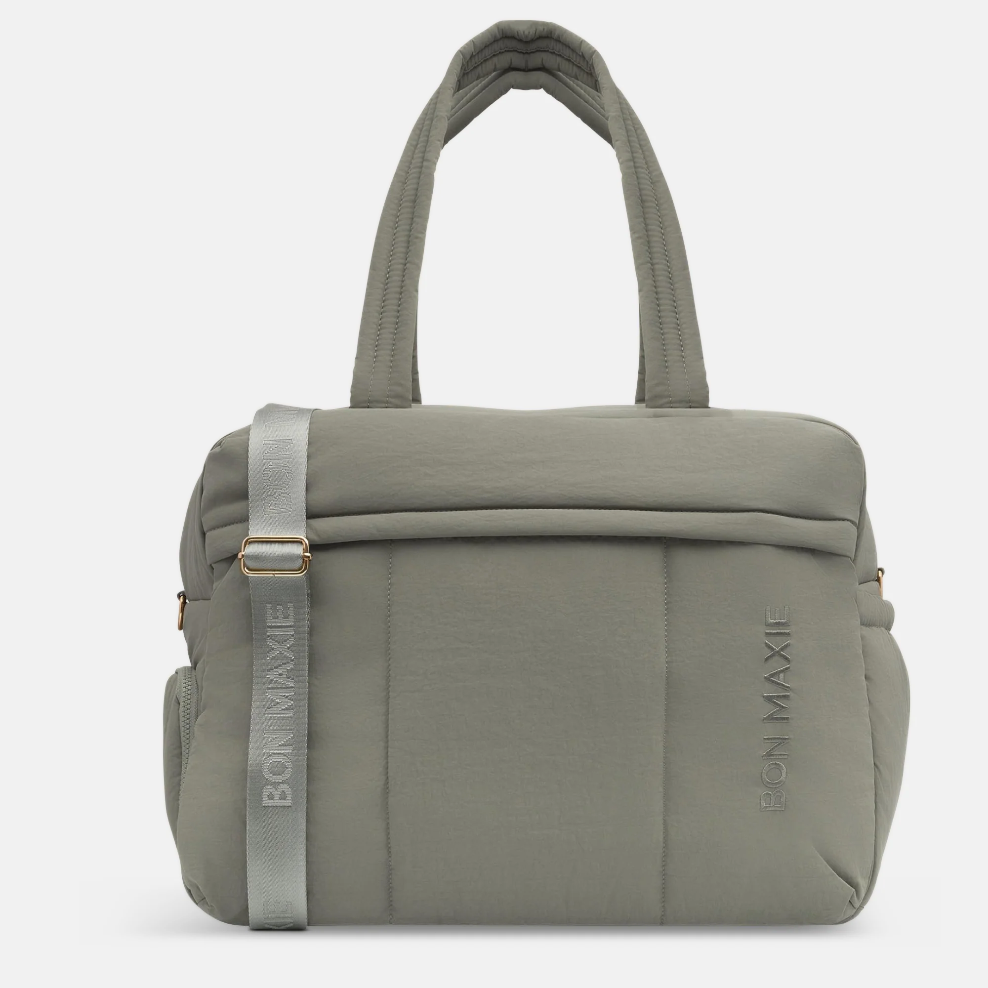 Weekender Duffel Bag in water-resistant nylon -- Sage