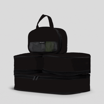 Space-Saving Compression Packing Cube Set of 4 -- Black